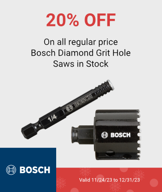 20% Off Bosch Diamond Grit Hole Saws