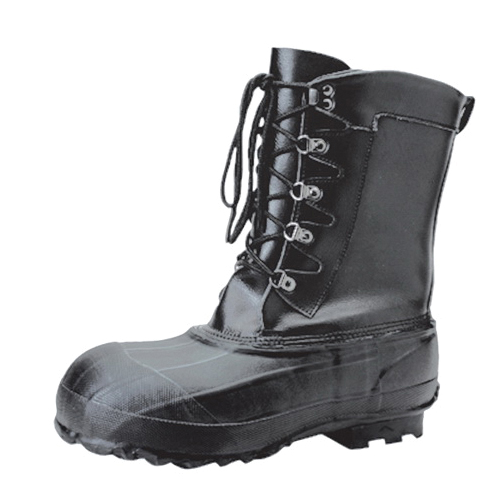 10" Men's Leather & Rubber Double-Insulated Steel Toe Pac Boots A422 Black 